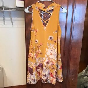 Cute mustard flower dress
